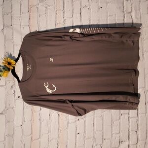 Fishing shirt sun protection w/ ruler, grey Sz XL